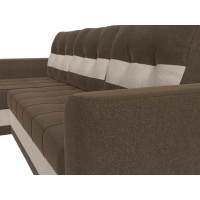 Угловой диван Честер рогожка (коричневый/бежевый)  - Изображение 1